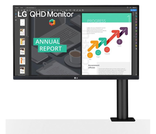 LG 27'' 27QN880-B Ergo IPS WQHD USB-C - 574287 - zdjęcie